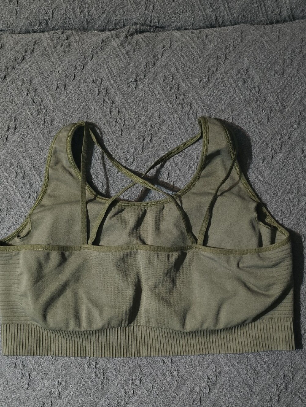 Power Seamless Sports Bra | Khaki - XXL - Picture 3 of 3